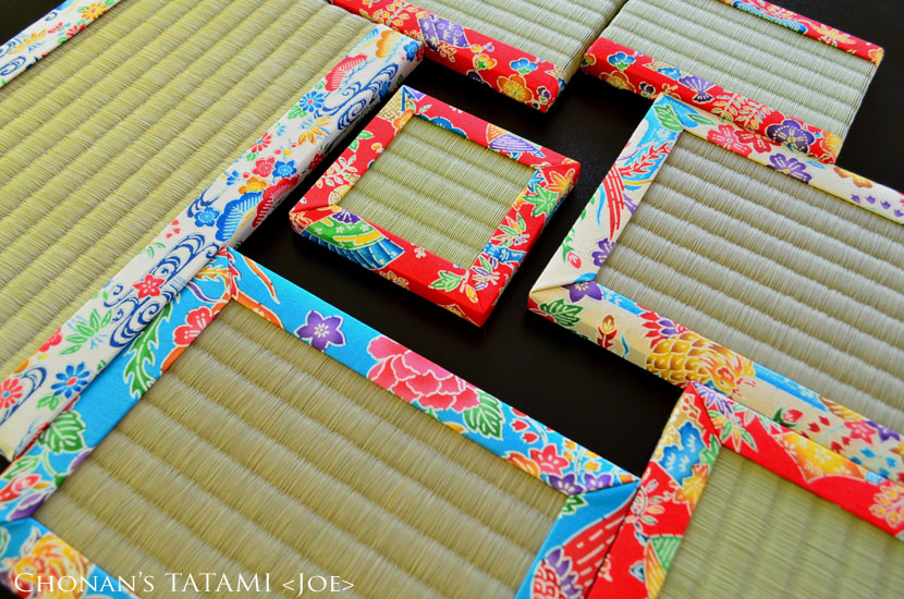 沖縄琉球紅型プリントコットンを使ったミニ畳