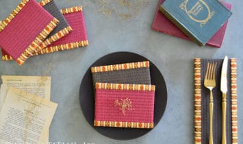 西陣織金襴繧繝柄を使った雛人形用ミニ畳