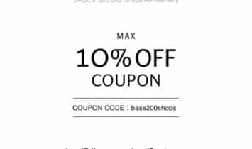 BASE10％OFFクーポンプレゼント