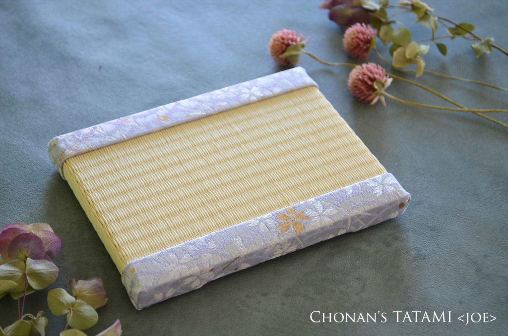 ミニ畳 青海波桜 金襴 和紙製畳表 畳縁 小物置き 飾り台 和風インテリア