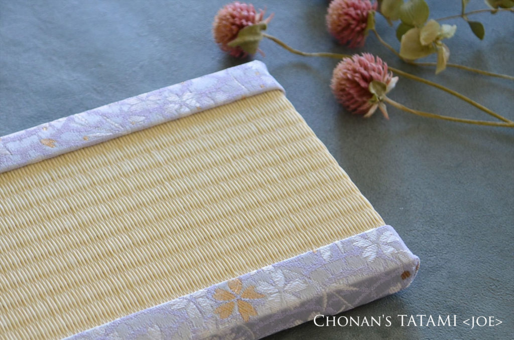 ミニ畳 青海波桜 金襴 和紙製畳表 畳縁 小物置き 飾り台 和風インテリア
