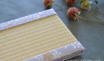 ミニ畳 青海波桜 金襴 和紙製畳表 畳縁 小物置き 飾り台 和風インテリア