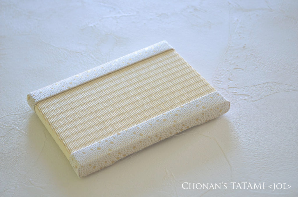 ミニ畳 金襴 砂子 白 和紙製畳表 小物置き 飾り台 白系インテリア